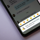 A photo of a phone with the iOS reactions ability in full frame